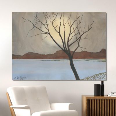 Landscape With Tree In The Foreground Léon Spilliaert lsp65 canvas print 