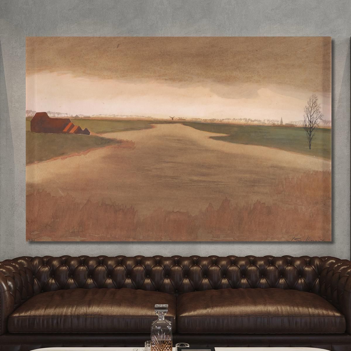 Landscape Keignaertkreek In Zandvoorde Léon Spilliaert lsp70 canvas print 