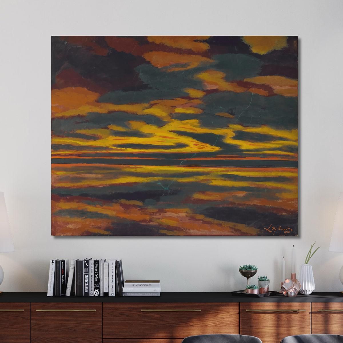 The Green Lightning On The Sea Léon Spilliaert lsp79 canvas print 