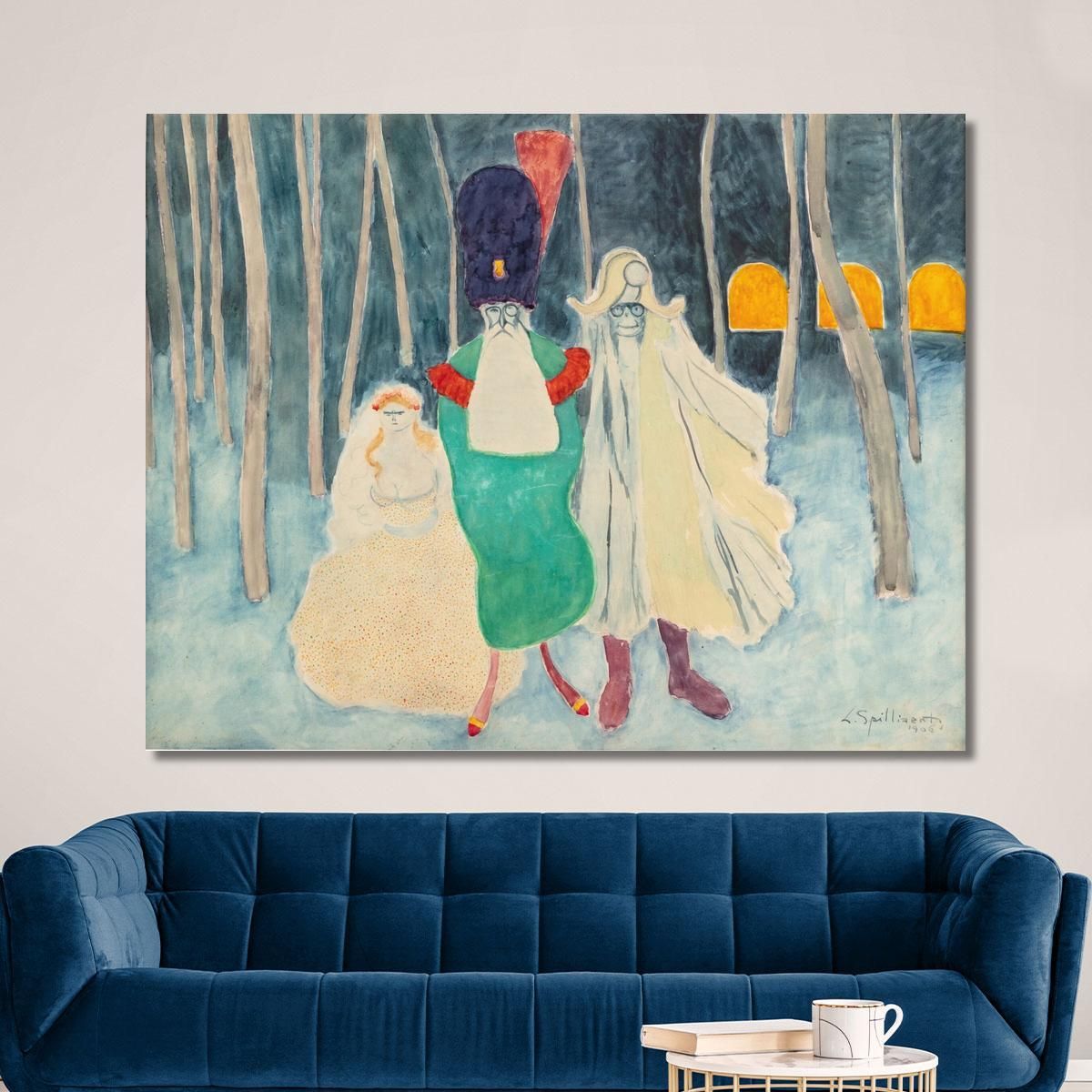 Masquerade. Leopold Ii Napoleon And The Flower Girl Léon Spilliaert lsp82 canvas print 