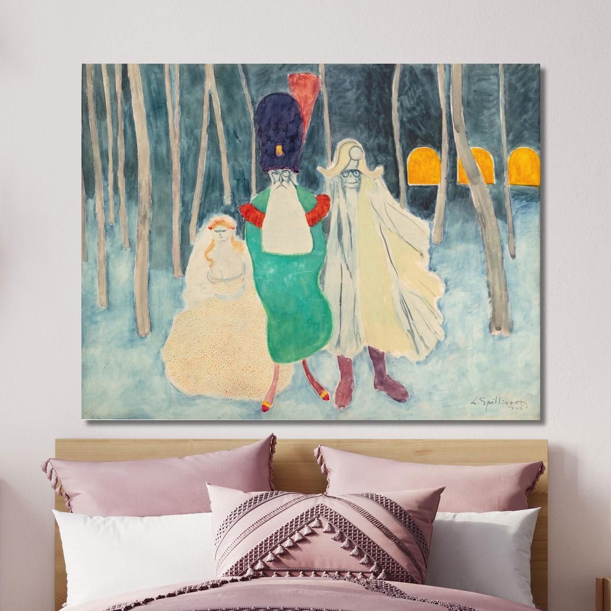 Masquerade. Leopold Ii Napoleon And The Flower Girl Léon Spilliaert lsp82 canvas print 