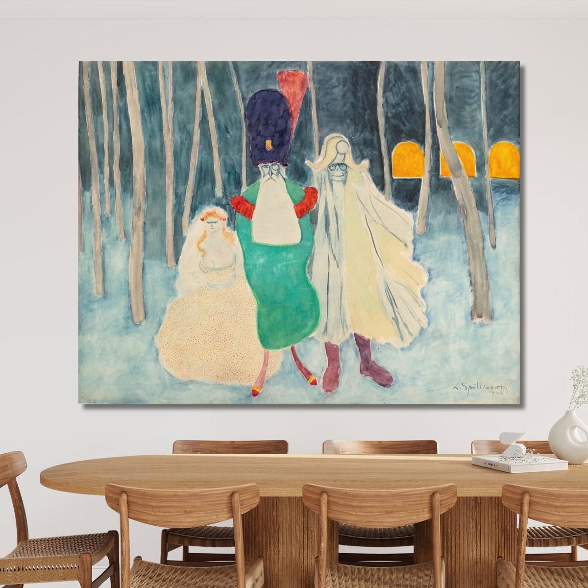 Masquerade. Leopold Ii Napoleon And The Flower Girl Léon Spilliaert lsp82 canvas print 