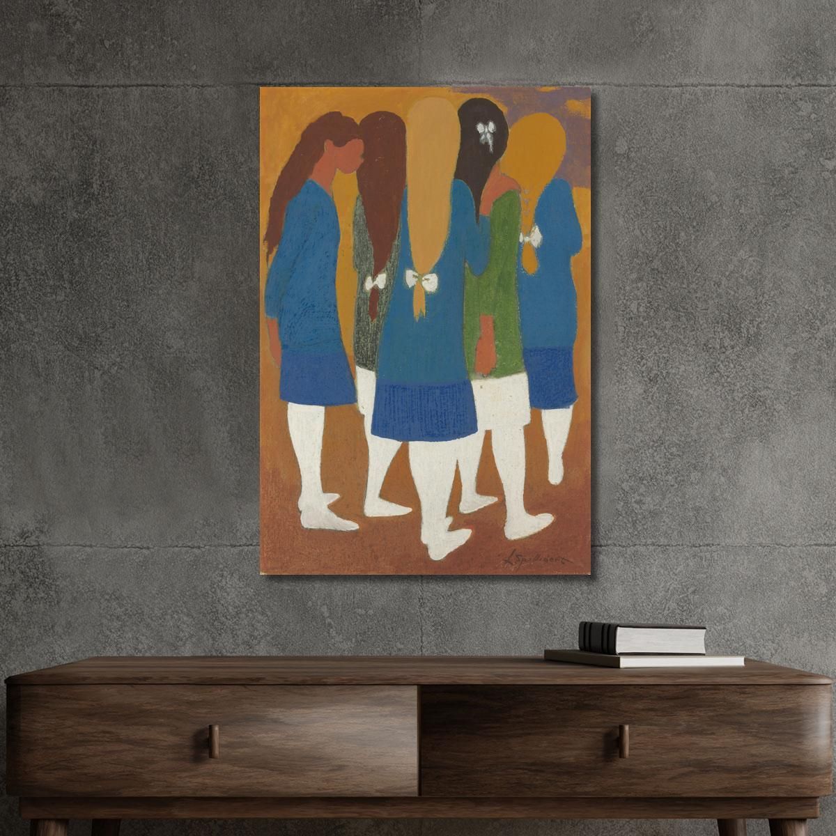 Girls With White Stockings Léon Spilliaert lsp83 canvas print 