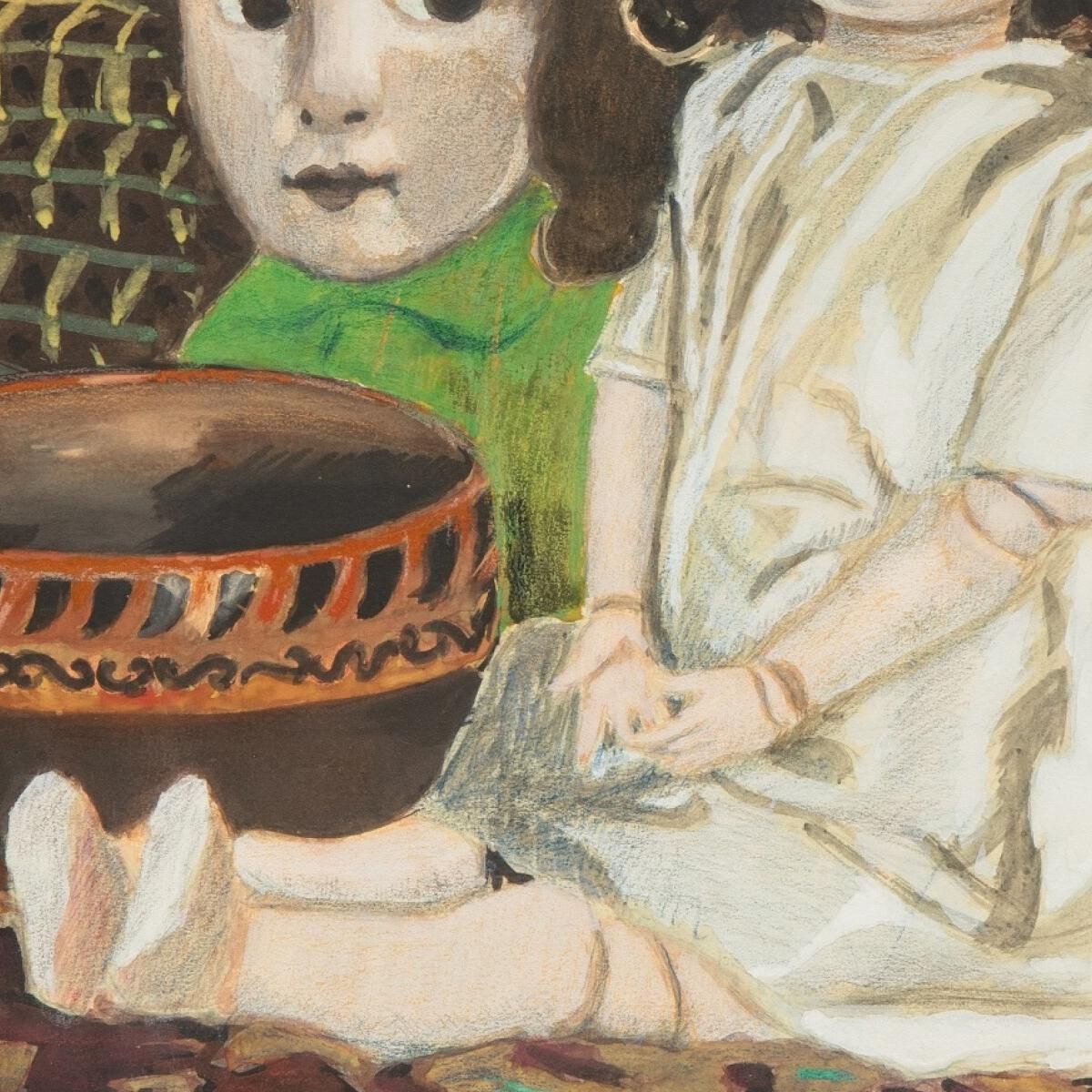 Little Girl With Doll In The Painter'S Interior Léon Spilliaert lsp88 canvas print