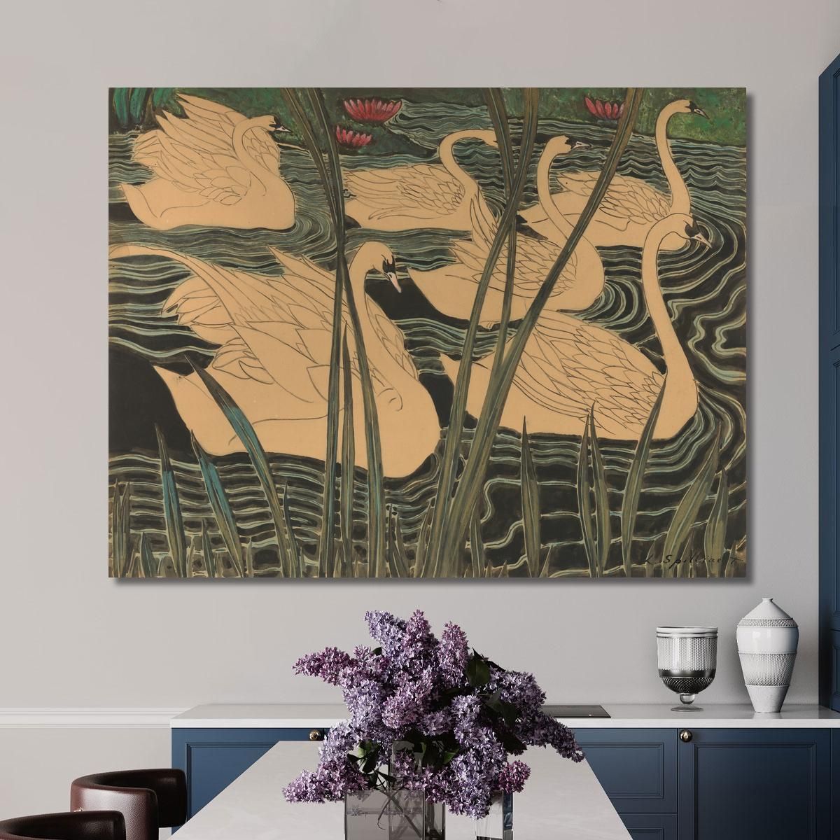 Swans Léon Spilliaert lsp115 canvas print 