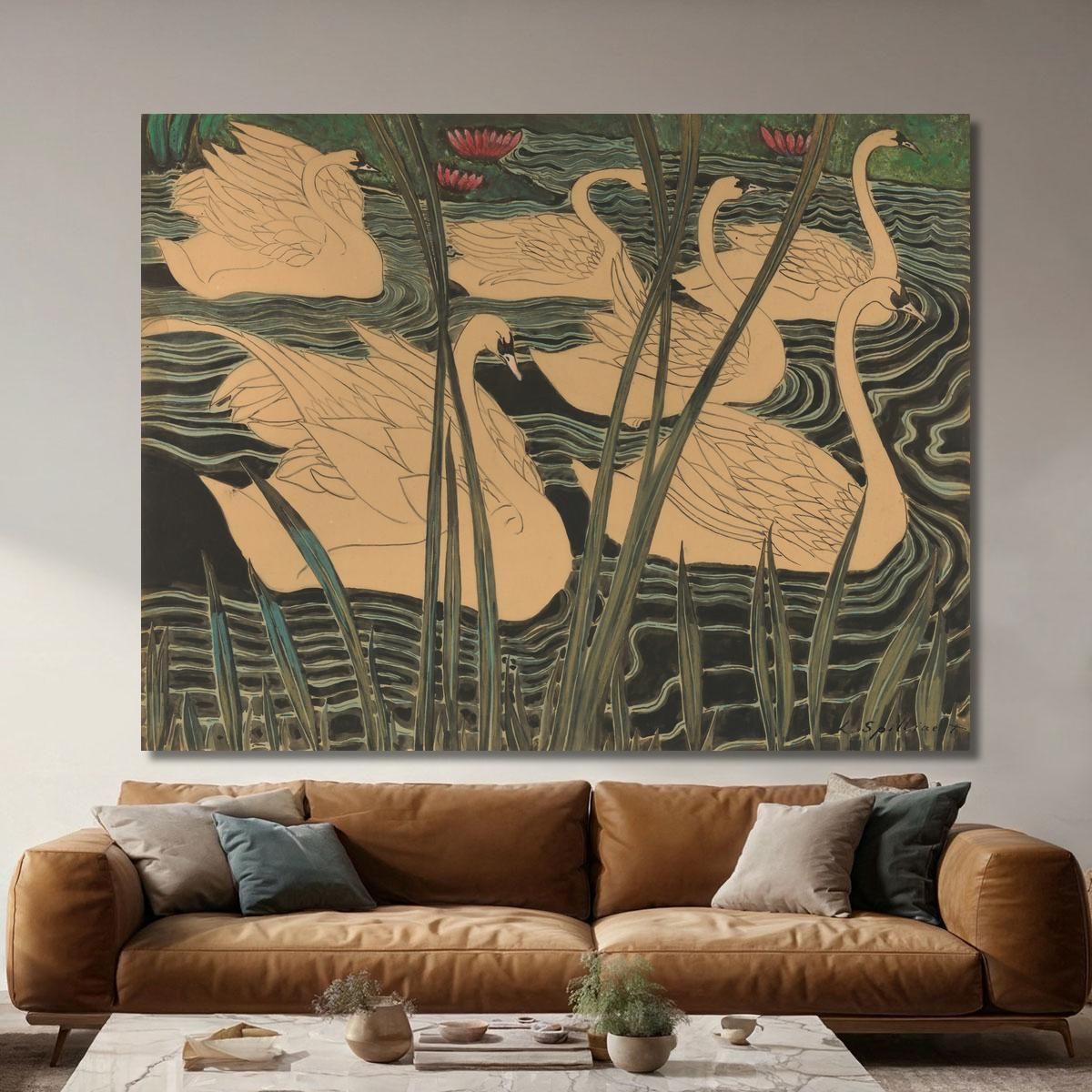 Swans Léon Spilliaert lsp115 canvas print 
