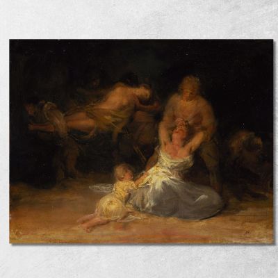 Act Of Violence Against Two Women Francisco de Goya fgy1 canvas print 