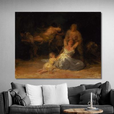 Act Of Violence Against Two Women Francisco de Goya fgy1 canvas print 