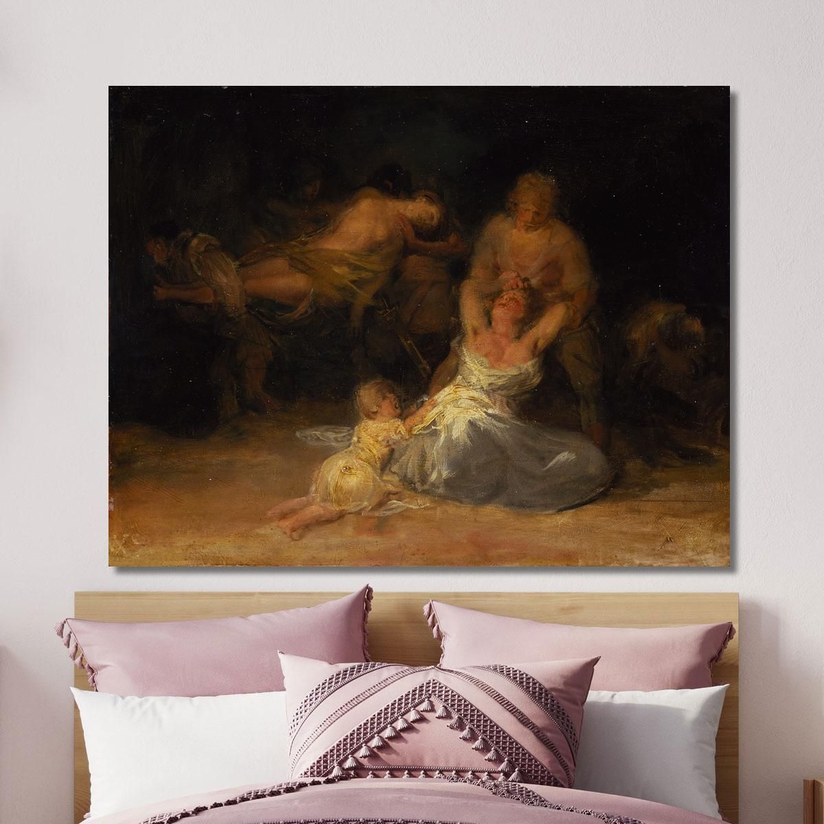 Act Of Violence Against Two Women Francisco de Goya fgy1 canvas print 