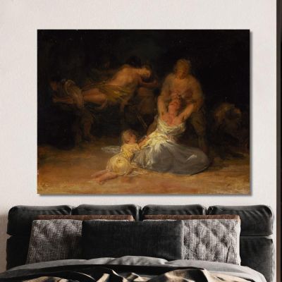 Act Of Violence Against Two Women Francisco de Goya fgy1 canvas print 