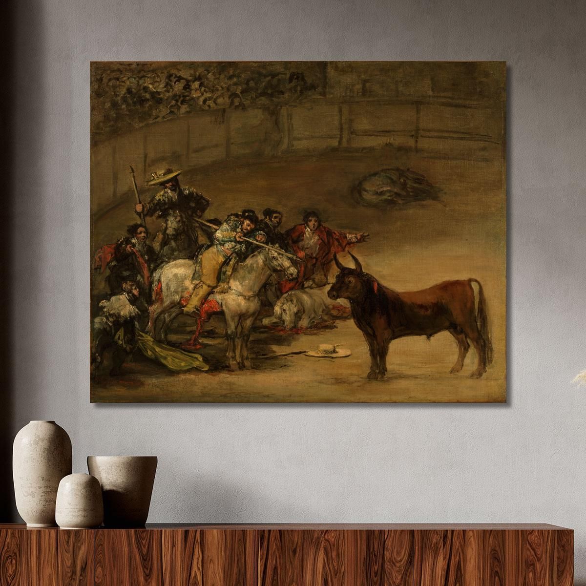 Luck Of Rods Bullfight Francisco de Goya fgy10 canvas print 