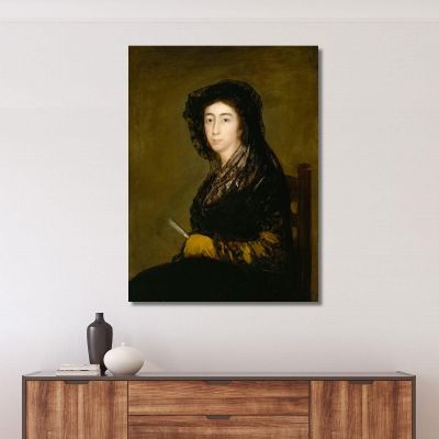 Mrs. Amalia Bonells De Costa Francisco de Goya fgy14 canvas print 