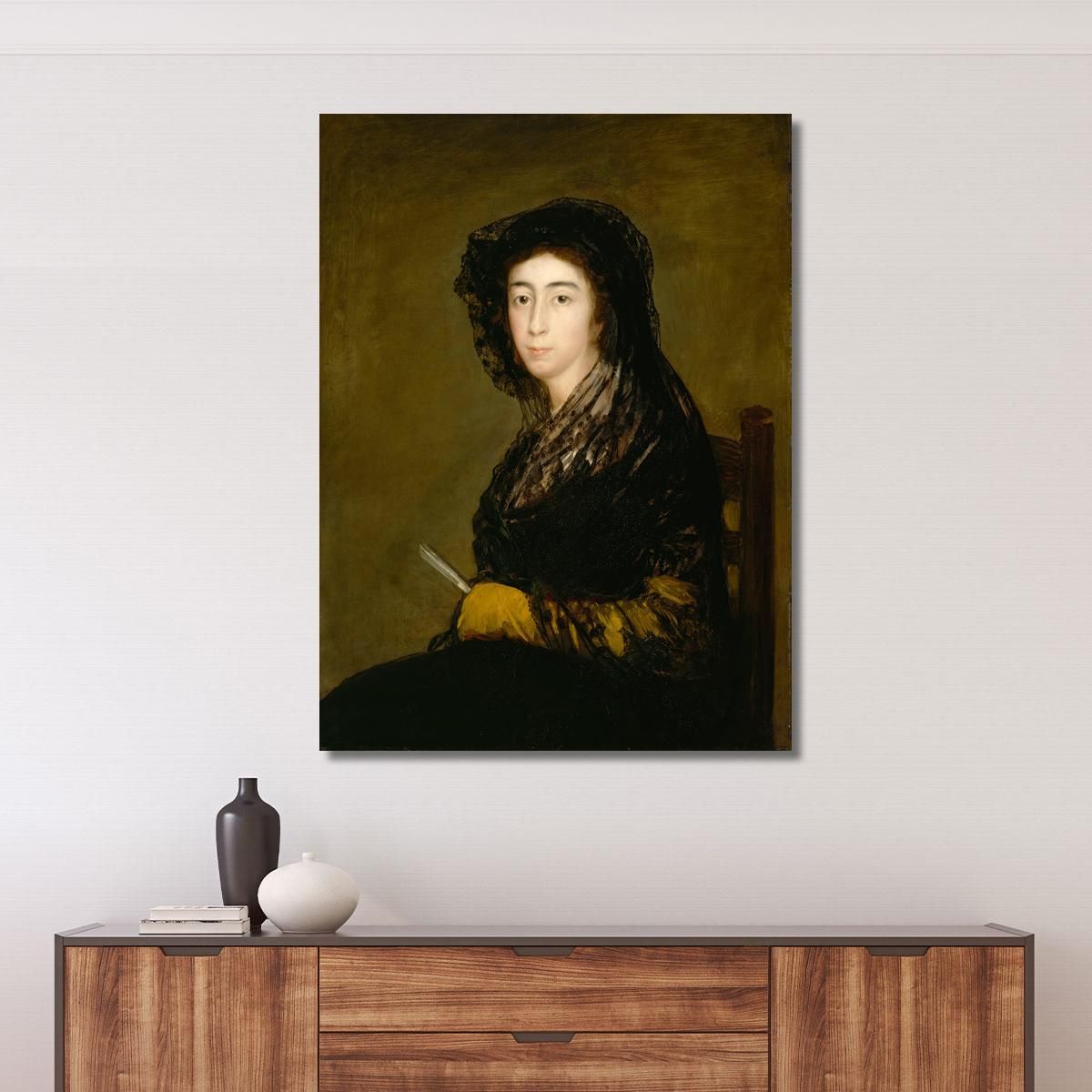 Mrs. Amalia Bonells De Costa Francisco de Goya fgy14 canvas print 