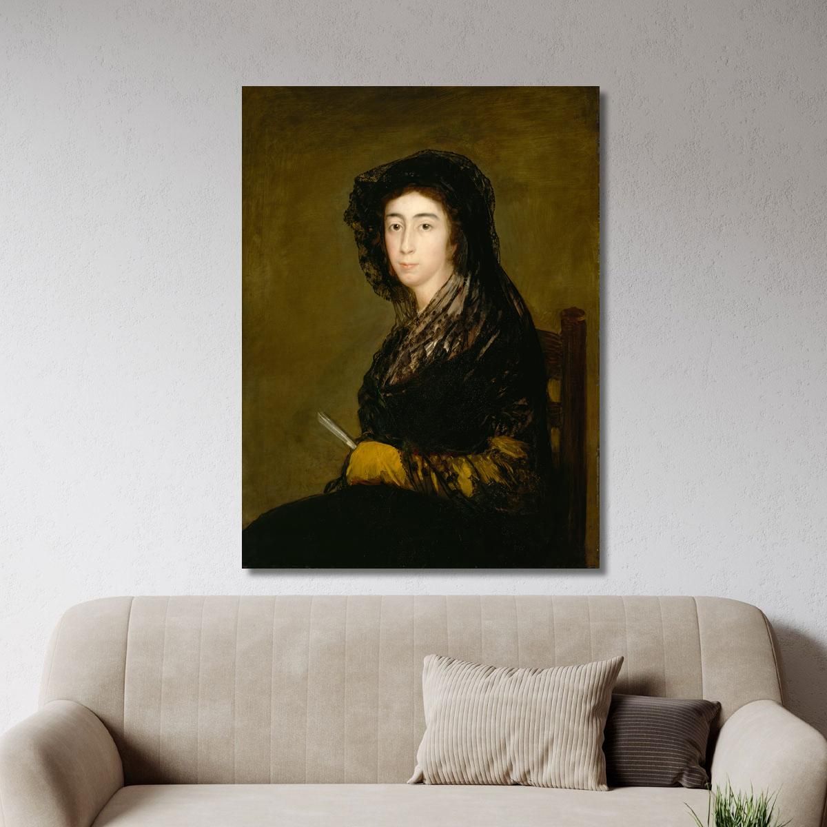 Mrs. Amalia Bonells De Costa Francisco de Goya fgy14 canvas print 