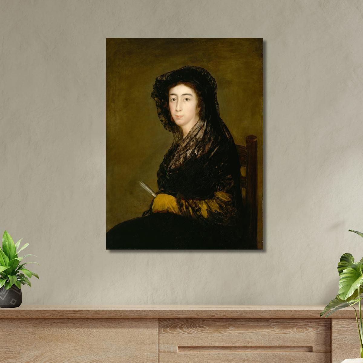 Mrs. Amalia Bonells De Costa Francisco de Goya fgy14 canvas print 