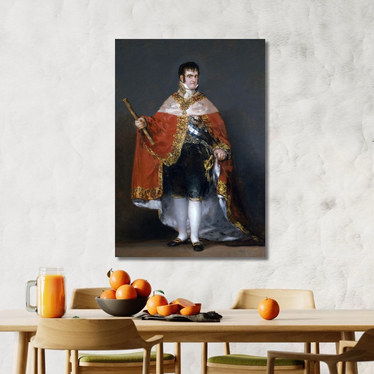 Portrait Of Ferdinand Vii Of Spain In His Robes Of State Francisco de Goya fgy19 canvas print 