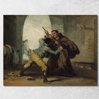 Friar Pedro Wrests The Gun From El Maragato Francisco de Goya fgy25 canvas print 