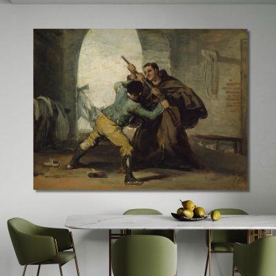 Friar Pedro Wrests The Gun From El Maragato Francisco de Goya fgy25 canvas print 