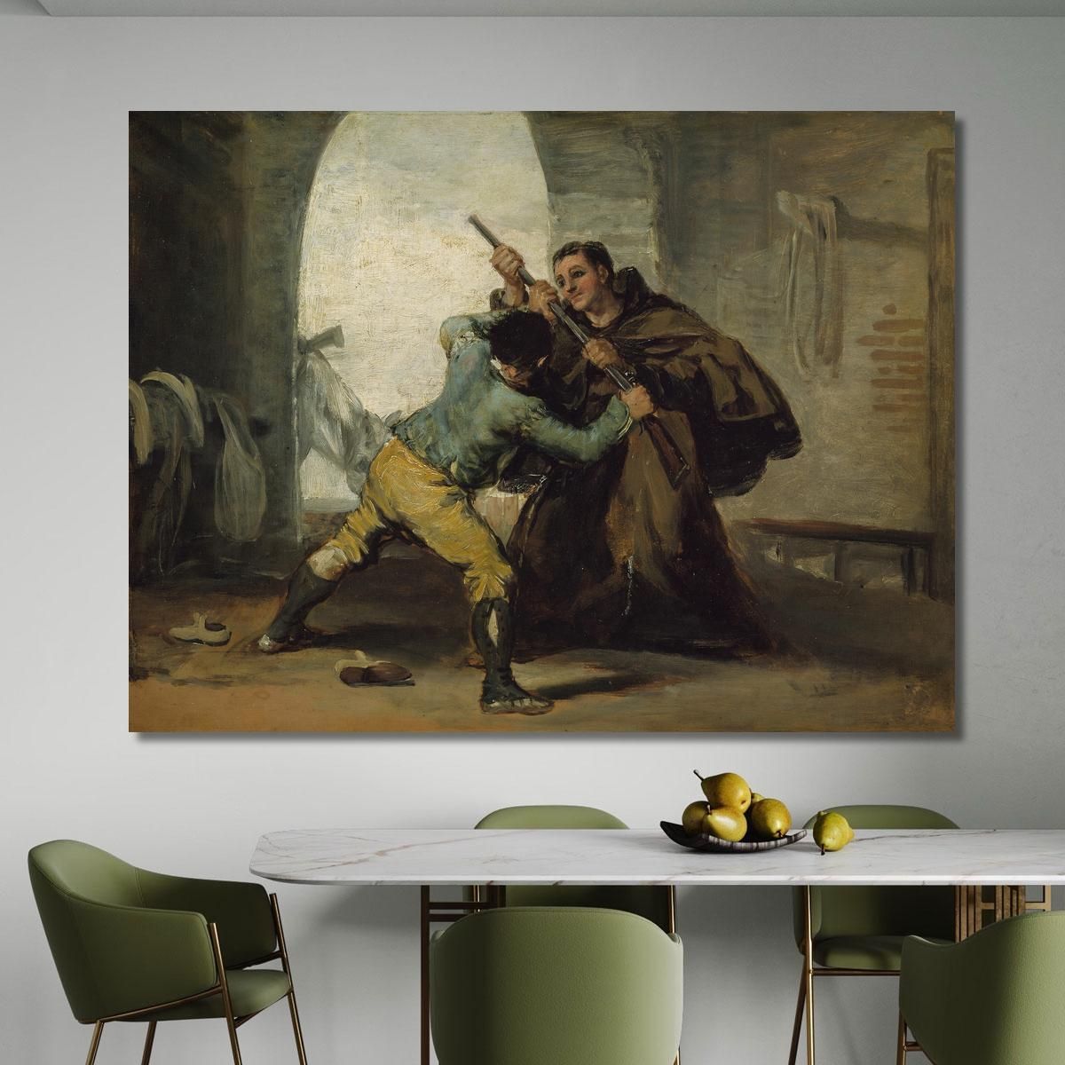 Friar Pedro Wrests The Gun From El Maragato Francisco de Goya fgy25 canvas print 