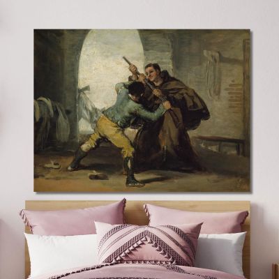 Friar Pedro Wrests The Gun From El Maragato Francisco de Goya fgy25 canvas print 