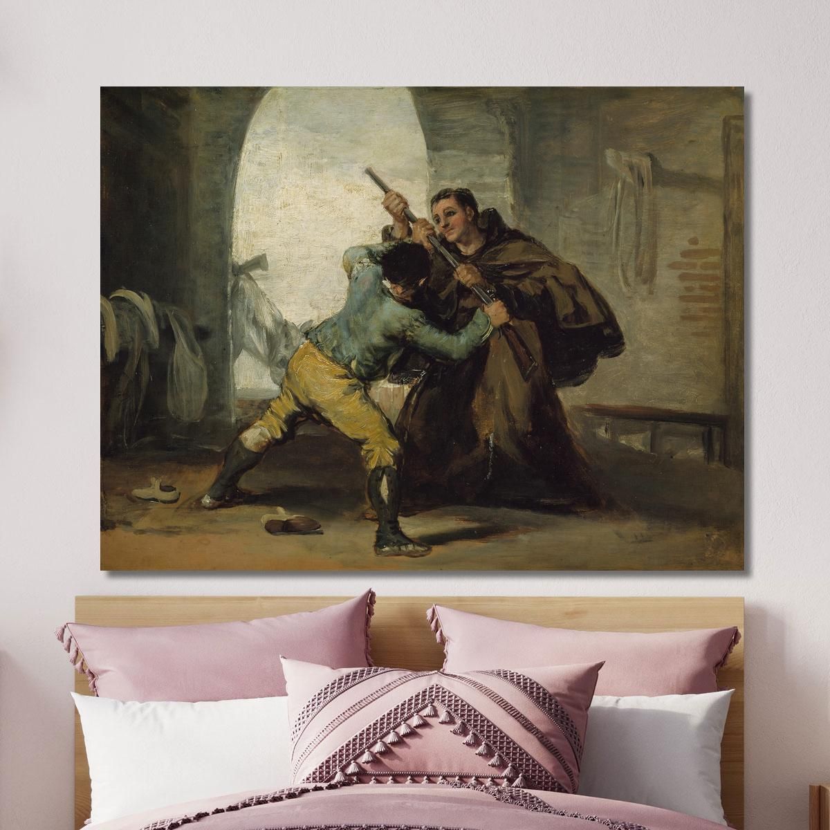 Friar Pedro Wrests The Gun From El Maragato Francisco de Goya fgy25 canvas print 