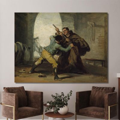 Friar Pedro Wrests The Gun From El Maragato Francisco de Goya fgy25 canvas print 