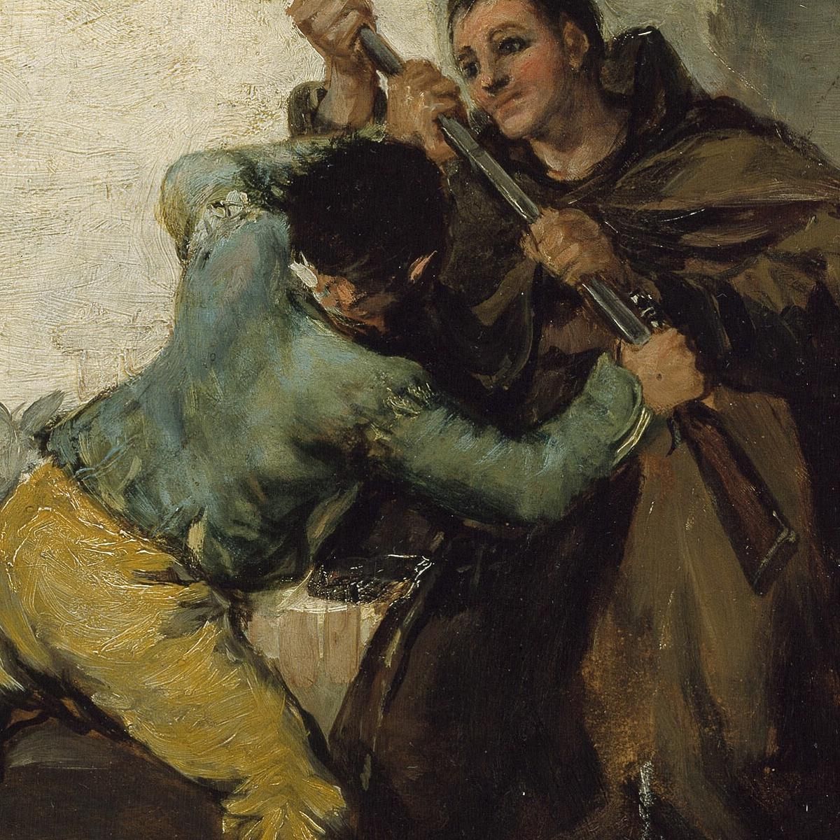 Friar Pedro Wrests The Gun From El Maragato Francisco de Goya fgy25 canvas print