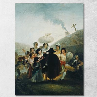 The Puppet Merchant Francisco de Goya fgy31 canvas print 