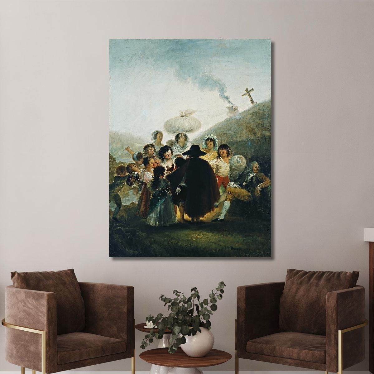 The Puppet Merchant Francisco de Goya fgy31 canvas print 