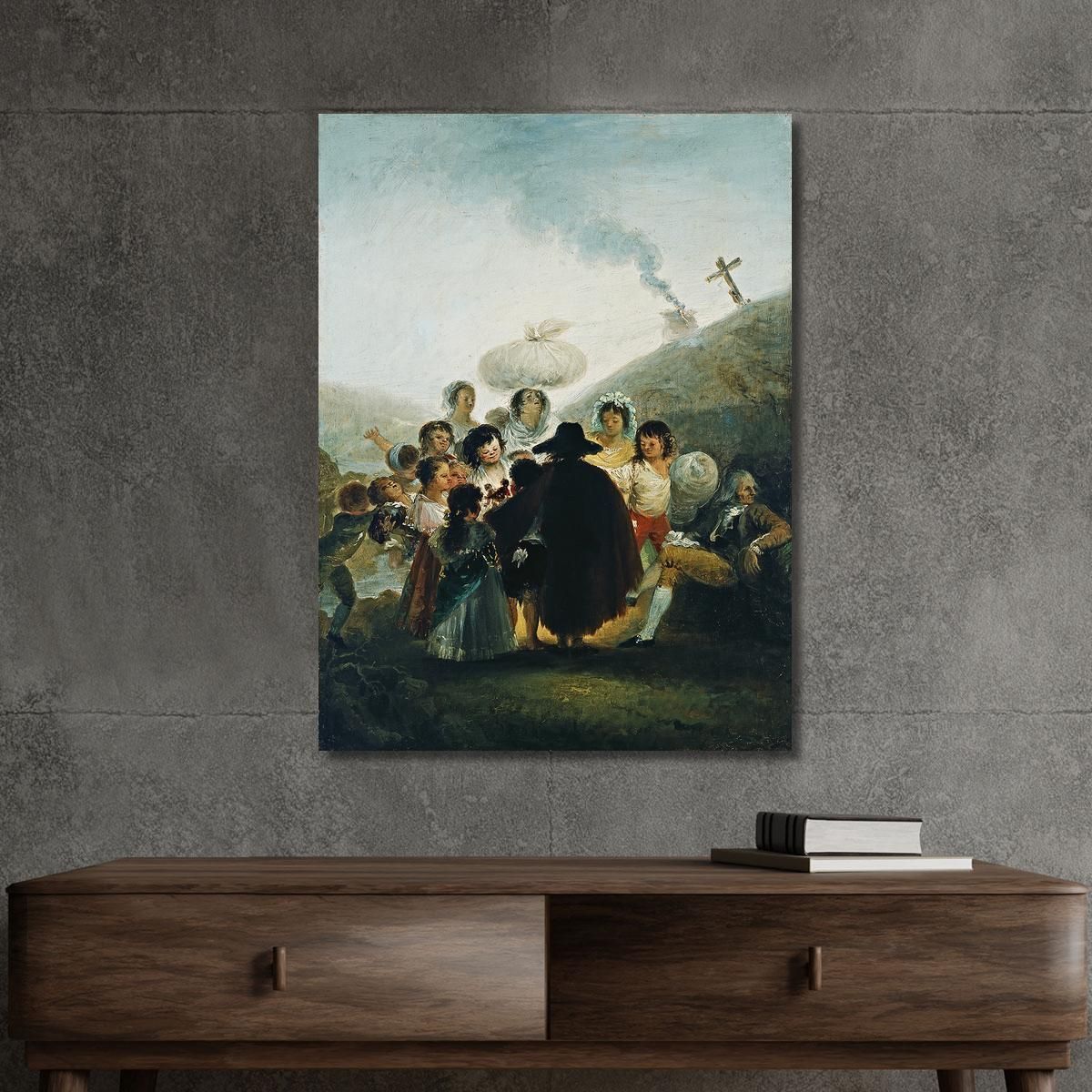 The Puppet Merchant Francisco de Goya fgy31 canvas print 