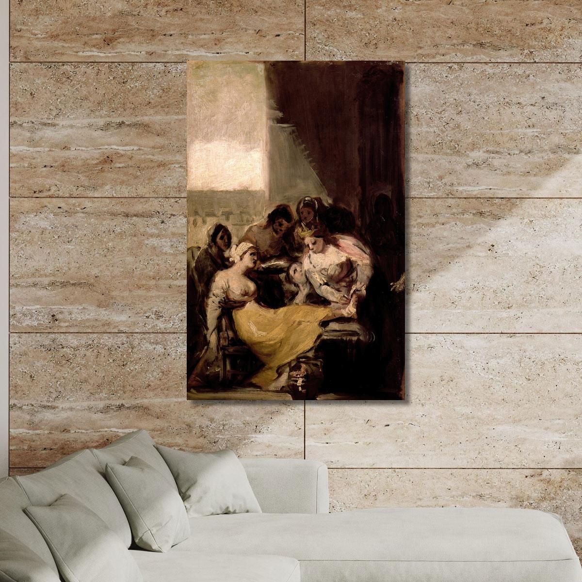 Saint Isabel Of Portugal Healing The Wounds Of A Sick Woman Francisco de Goya fgy55 canvas print 