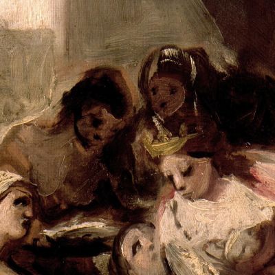 Saint Isabel Of Portugal Healing The Wounds Of A Sick Woman Francisco de Goya fgy55 canvas print