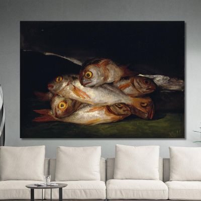 Still Life With Golden Bream Francisco de Goya fgy60 canvas print 