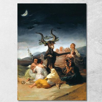 The Sabbath Of Witches Francisco de Goya fgy65 canvas print 
