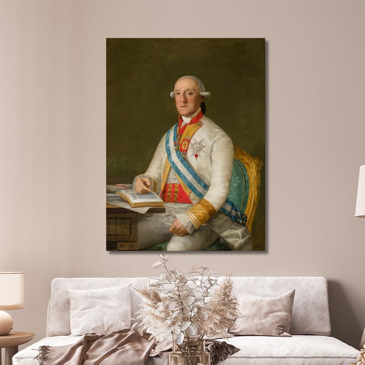 Vicente Maria De Vera Of Aragon Duke Of La Roca Francisco de Goya fgy71 canvas print 