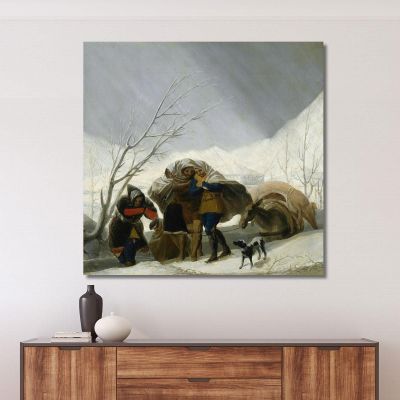 Winter Scene Francisco de Goya fgy73 canvas print 