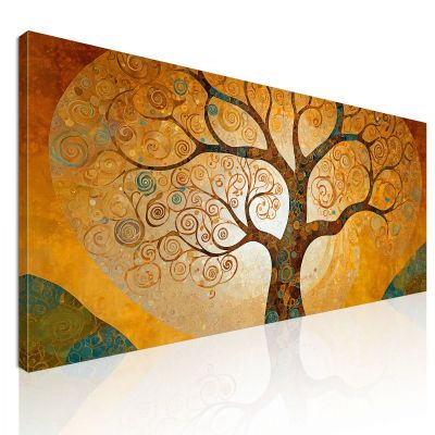 Tree Of Life Gold Spirals Painting avt12 canvas print 