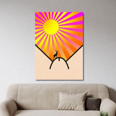 Abstract Painting Mount Of Venus With Deer abs56 canvas print 