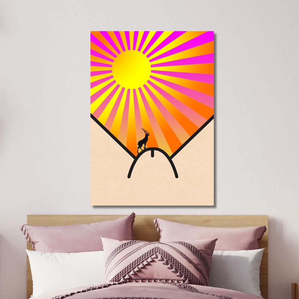 Abstract Painting Mount Of Venus With Deer abs56 canvas print 