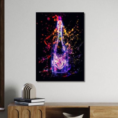 Modern Abstract Champagne Painting chm1 canvas print 