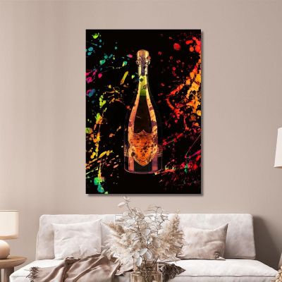 Modern Abstract Champagne Painting chm2 canvas print 