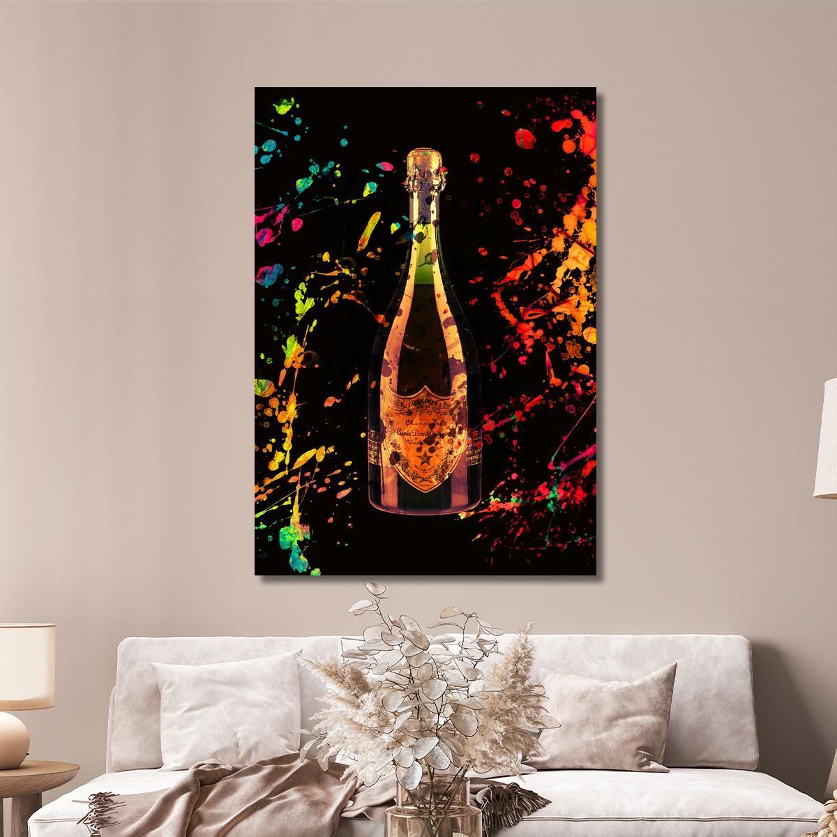Modern Abstract Champagne Painting chm2 canvas print 