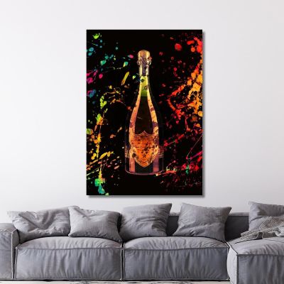 Modern Abstract Champagne Painting chm2 canvas print 