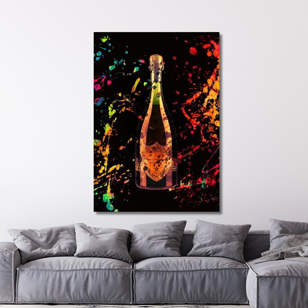 Modern Abstract Champagne Painting chm2 canvas print 