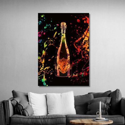 Modern Abstract Champagne Painting chm2 canvas print 