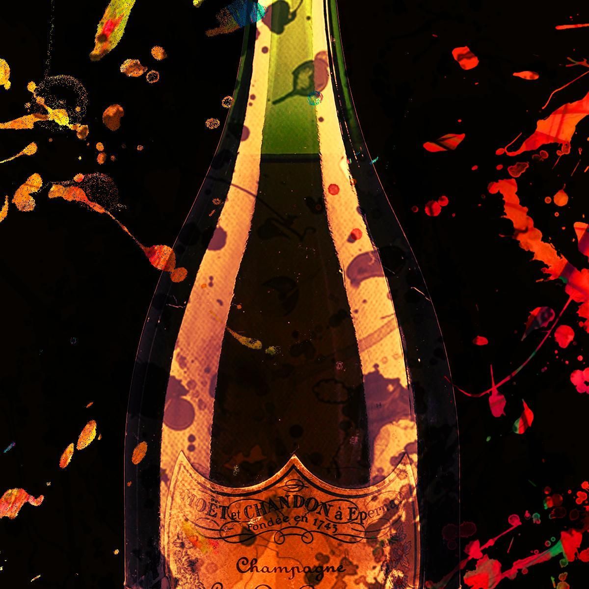 Modern Abstract Champagne Painting chm2 canvas print