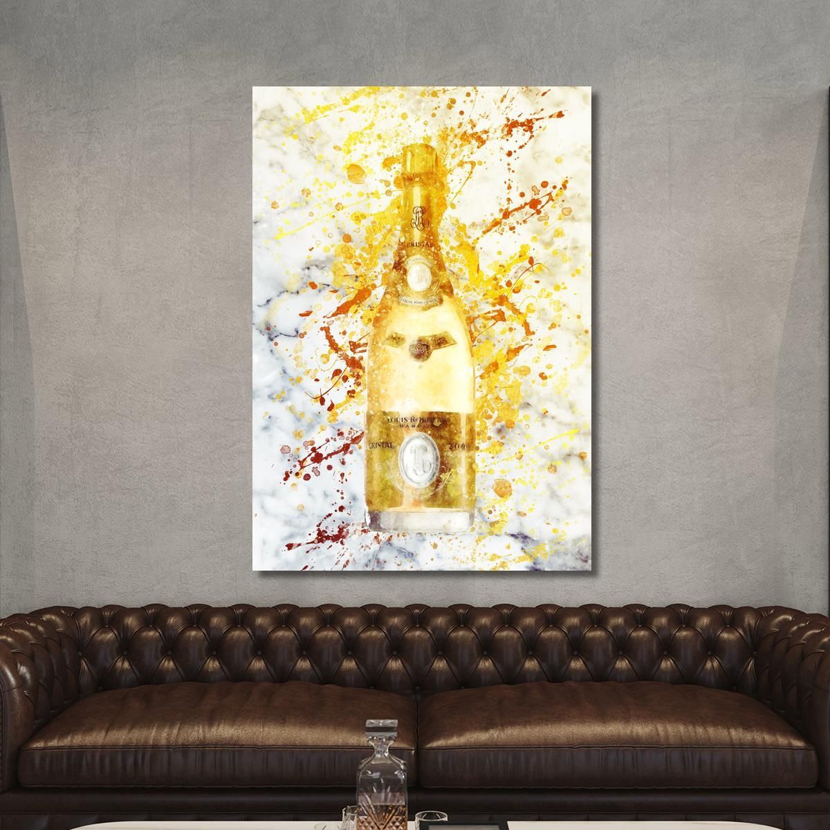 Modern Abstract Champagne Painting chm3 canvas print 