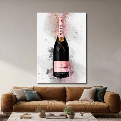 Modern Abstract Champagne Painting chm4 canvas print 