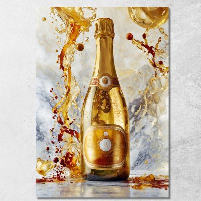 Modern Painting Champagne Gold Luxurious Vitality chm14 canvas print 