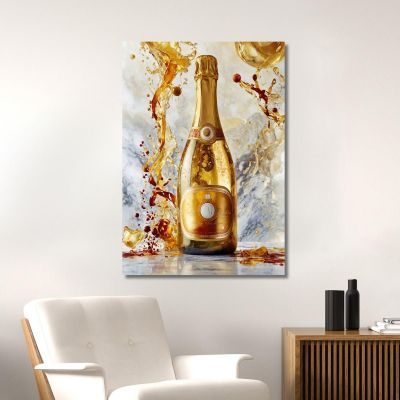 Modern Painting Champagne Gold Luxurious Vitality chm14 canvas print 